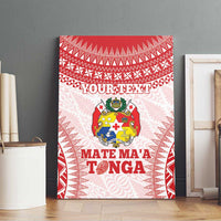 Custom Tonga Mate Maa Canvas Wall Art Go Champions Tongan Ngatu - White LT14 - Polynesian Pride