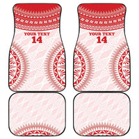 Custom Tonga Mate Maa Car Mats Go Champions Tongan Ngatu - White LT14 - Polynesian Pride