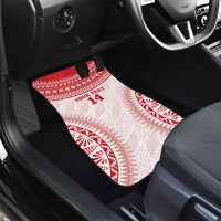 Custom Tonga Mate Maa Car Mats Go Champions Tongan Ngatu - White LT14 - Polynesian Pride