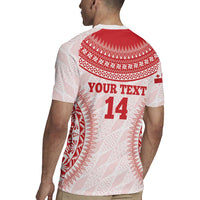Custom Tonga Mate Maa Rugby Jersey Go Champions Tongan Ngatu - White LT14 - Polynesian Pride