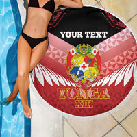 Custom Mate Maa Tonga XIII Beach Blanket Tongan Kupesi Ngatu - Rugby Style LT14 - Polynesian Pride