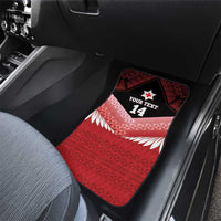 Custom Mate Maa Tonga XIII Car Mats Tongan Kupesi Ngatu - Rugby Style LT14 - Polynesian Pride