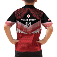 Custom Mate Maa Tonga XIII Family Matching Tank Maxi Dress and Hawaiian Shirt Tongan Kupesi Ngatu - Rugby Style