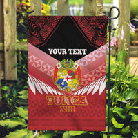 Custom Mate Maa Tonga XIII Garden Flag Tongan Kupesi Ngatu - Rugby Style LT14 Garden Flag Red - Polynesian Pride