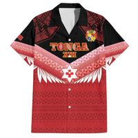 Custom Mate Maa Tonga XIII Hawaiian Shirt Tongan Kupesi Ngatu - Rugby Style LT14 Red - Polynesian Pride