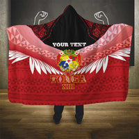 Custom Mate Maa Tonga XIII Hooded Blanket Tongan Kupesi Ngatu - Rugby Style LT14 - Polynesian Pride