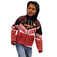Custom Mate Maa Tonga XIII Kid Hoodie Tongan Kupesi Ngatu - Rugby Style