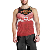 Custom Mate Maa Tonga XIII Men Tank Top Tongan Kupesi Ngatu - Rugby Style LT14 - Polynesian Pride
