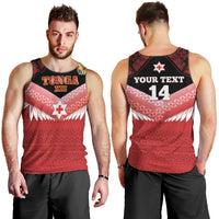 Custom Mate Maa Tonga XIII Men Tank Top Tongan Kupesi Ngatu - Rugby Style LT14 - Polynesian Pride
