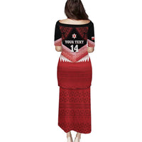 Custom Mate Maa Tonga XIII Puletasi Tongan Kupesi Ngatu - Rugby Style LT14 - Polynesian Pride