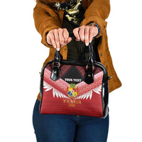 Custom Mate Maa Tonga XIII Shoulder Handbag Tongan Kupesi Ngatu - Rugby Style