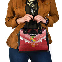 Custom Mate Maa Tonga XIII Shoulder Handbag Tongan Kupesi Ngatu - Rugby Style