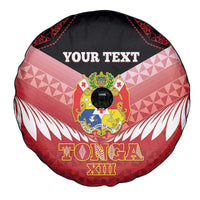 Custom Mate Maa Tonga XIII Spare Tire Cover Tongan Kupesi Ngatu - Rugby Style LT14 - Polynesian Pride