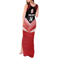 Custom Mate Maa Tonga XIII Tank Maxi Dress Tongan Kupesi Ngatu - Rugby Style LT14 - Polynesian Pride