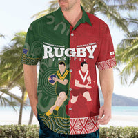 Custom Mate Maa Tonga And Kangaroo Australia Hawaiian Shirt Tongan Kupesi Mix Aboriginal Art LT14 - Polynesian Pride