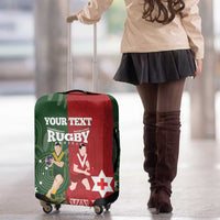 Custom Mate Maa Tonga And Kangaroo Australia Luggage Cover Tongan Kupesi Mix Aboriginal Art