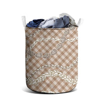 Brown Aloha Hawaii Shell Lei Laundry Basket Palaka Hebrew Cone Honey Cowrie Elegant Curves LT14 - Polynesian Pride