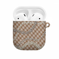 Brown Aloha Hawaii Shell Lei AirPods Case Palaka Hebrew Cone Honey Cowrie Elegant Curves LT14 Brown - Polynesian Pride