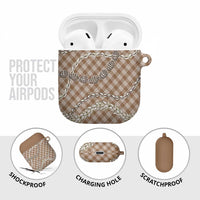 Brown Aloha Hawaii Shell Lei AirPods Case Palaka Hebrew Cone Honey Cowrie Elegant Curves LT14 - Polynesian Pride