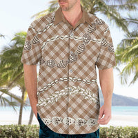 Brown Aloha Hawaii Shell Lei Hawaiian Shirt Palaka Hebrew Cone Honey Cowrie Elegant Curves LT14 - Polynesian Pride