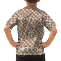 Brown Aloha Hawaii Shell Lei Hawaiian Shirt Palaka Hebrew Cone Honey Cowrie Elegant Curves LT14 - Polynesian Pride