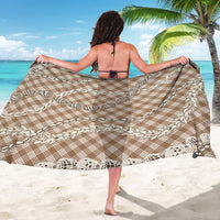 Brown Aloha Hawaii Shell Lei Sarong Palaka Hebrew Cone Honey Cowrie Elegant Curves - Polynesian Pride