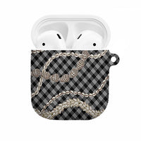 Black Aloha Hawaii Shell Lei AirPods Case Palaka Hebrew Cone Honey Cowrie Elegant Curves LT14 Black - Polynesian Pride