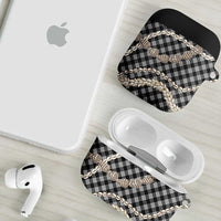 Black Aloha Hawaii Shell Lei AirPods Case Palaka Hebrew Cone Honey Cowrie Elegant Curves LT14 - Polynesian Pride