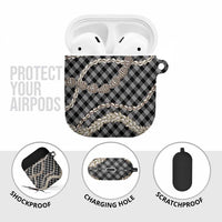 Black Aloha Hawaii Shell Lei AirPods Case Palaka Hebrew Cone Honey Cowrie Elegant Curves LT14 - Polynesian Pride
