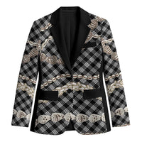 Black Aloha Hawaii Shell Lei Blazer Palaka Hebrew Cone Honey Cowrie Elegant Curves - Polynesian Pride