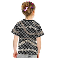 Black Aloha Hawaii Shell Lei Kid T Shirt Palaka Hebrew Cone Honey Cowrie Elegant Curves LT14 - Polynesian Pride