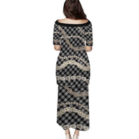 Black Aloha Hawaii Shell Lei Puletasi Palaka Hebrew Cone Honey Cowrie Elegant Curves LT14 - Polynesian Pride