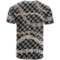 Black Aloha Hawaii Shell Lei T Shirt Palaka Hebrew Cone Honey Cowrie Elegant Curves LT14 - Polynesian Pride