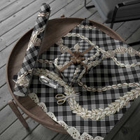 Black Aloha Hawaii Shell Lei Wrapping Paper Palaka Hebrew Cone Honey Cowrie Elegant Curves - Polynesian Pride