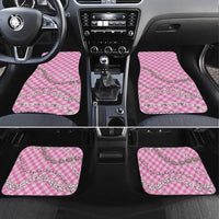 Pink Aloha Hawaii Shell Lei Car Mats Palaka Hebrew Cone Honey Cowrie Elegant Curves - Polynesian Pride