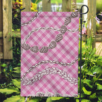 Pink Aloha Hawaii Shell Lei Garden Flag Palaka Hebrew Cone Honey Cowrie Elegant Curves - Polynesian Pride