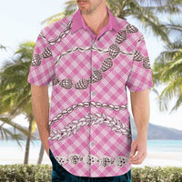Pink Aloha Hawaii Shell Lei Hawaiian Shirt Palaka Hebrew Cone Honey Cowrie Elegant Curves LT14 - Polynesian Pride