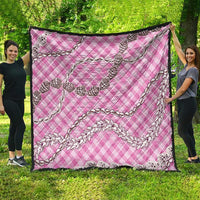 Pink Aloha Hawaii Shell Lei Quilt Palaka Hebrew Cone Honey Cowrie Elegant Curves - Polynesian Pride