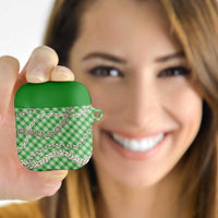 Green Aloha Hawaii Shell Lei AirPods Case Palaka Hebrew Cone Honey Cowrie Elegant Curves LT14 - Polynesian Pride