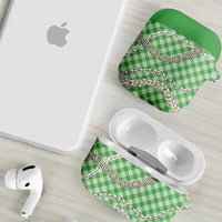 Green Aloha Hawaii Shell Lei AirPods Case Palaka Hebrew Cone Honey Cowrie Elegant Curves LT14 - Polynesian Pride