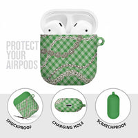 Green Aloha Hawaii Shell Lei AirPods Case Palaka Hebrew Cone Honey Cowrie Elegant Curves LT14 - Polynesian Pride