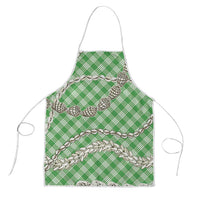Green Aloha Hawaii Shell Lei Apron Palaka Hebrew Cone Honey Cowrie Elegant Curves - Polynesian Pride