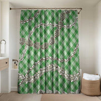 Green Aloha Hawaii Shell Lei Bathroom Set Palaka Hebrew Cone Honey Cowrie Elegant Curves - Polynesian Pride