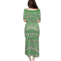 Green Aloha Hawaii Shell Lei Puletasi Palaka Hebrew Cone Honey Cowrie Elegant Curves LT14 - Polynesian Pride