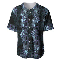 Purple Paradise Hawaii Shell Lei Baseball Jersey Hawaiian Sunrise Shell Hebrew Cone Plumeria LT14 Purple - Polynesian Pride