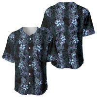 Purple Paradise Hawaii Shell Lei Baseball Jersey Hawaiian Sunrise Shell Hebrew Cone Plumeria LT14 - Polynesian Pride