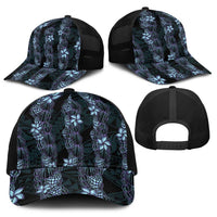 Purple Paradise Hawaii Shell Lei Baseball Net Cap Hawaiian Sunrise Shell Hebrew Cone Plumeria - Polynesian Pride