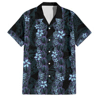 Purple Paradise Hawaii Shell Lei Family Matching Long Sleeve Bodycon Dress and Hawaiian Shirt Hawaiian Sunrise Shell Hebrew Cone Plumeria - Polynesian Pride