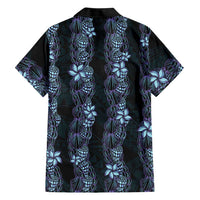 Purple Paradise Hawaii Shell Lei Family Matching Long Sleeve Bodycon Dress and Hawaiian Shirt Hawaiian Sunrise Shell Hebrew Cone Plumeria - Polynesian Pride