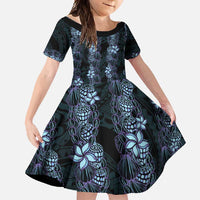 Purple Paradise Hawaii Shell Lei Family Matching Off Shoulder Maxi Dress and Hawaiian Shirt Hawaiian Sunrise Shell Hebrew Cone Plumeria - Polynesian Pride